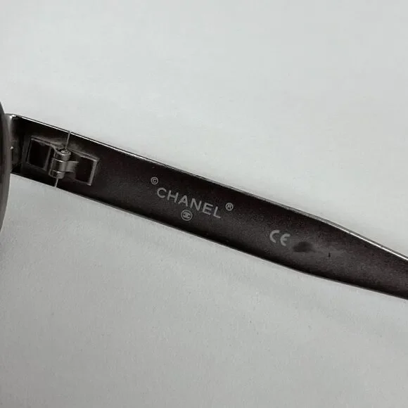 Chanel Sunglasses Shiny Silver Metal 09614 45002‎ Says \